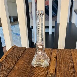 Clear Glass Eiffel Tower 9” Bud Vase